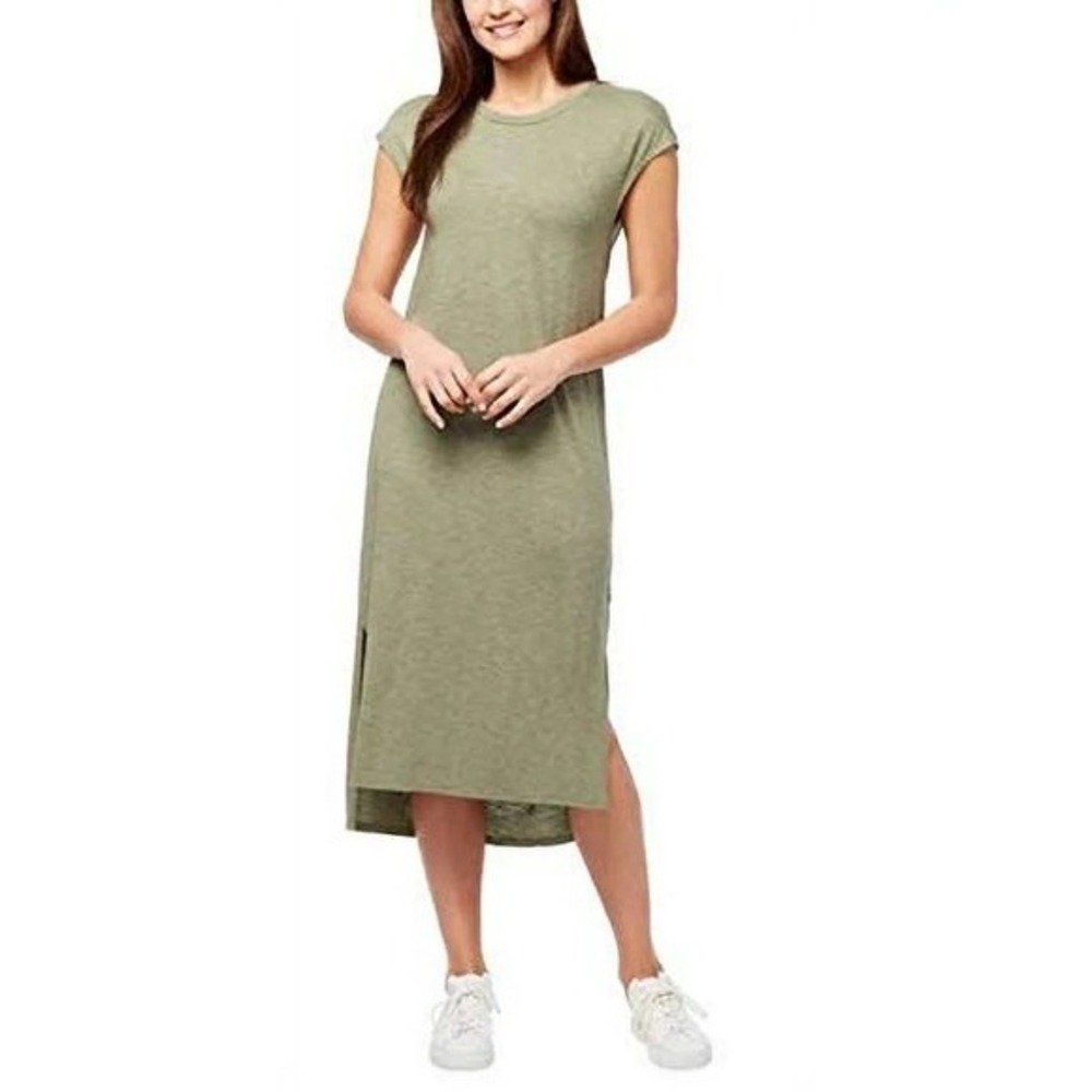 NWT Jessica Simpson Loden Green Midi T-Shirt Dress Size XXL